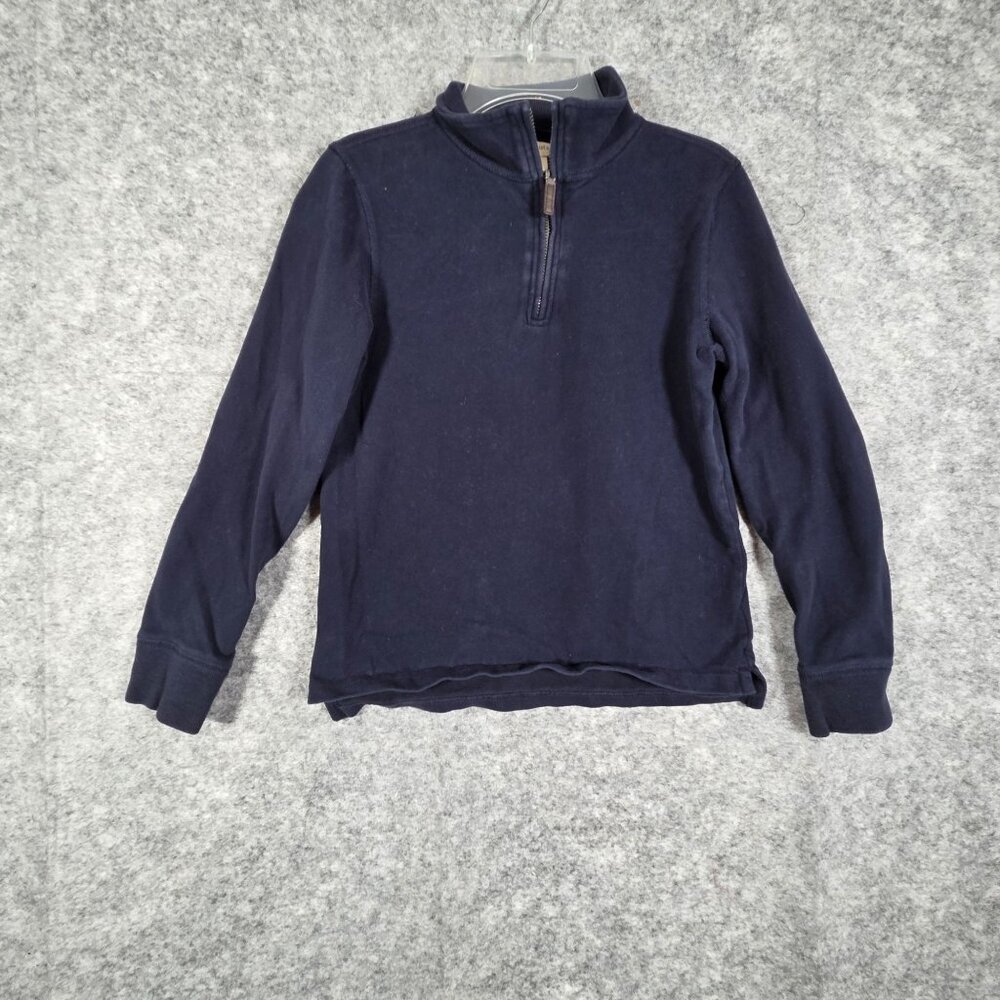 Crewcuts factiory Kid's 1/4 Zip Dark Blue  Pullover Sweatshirt  Cotton Size 10 Y